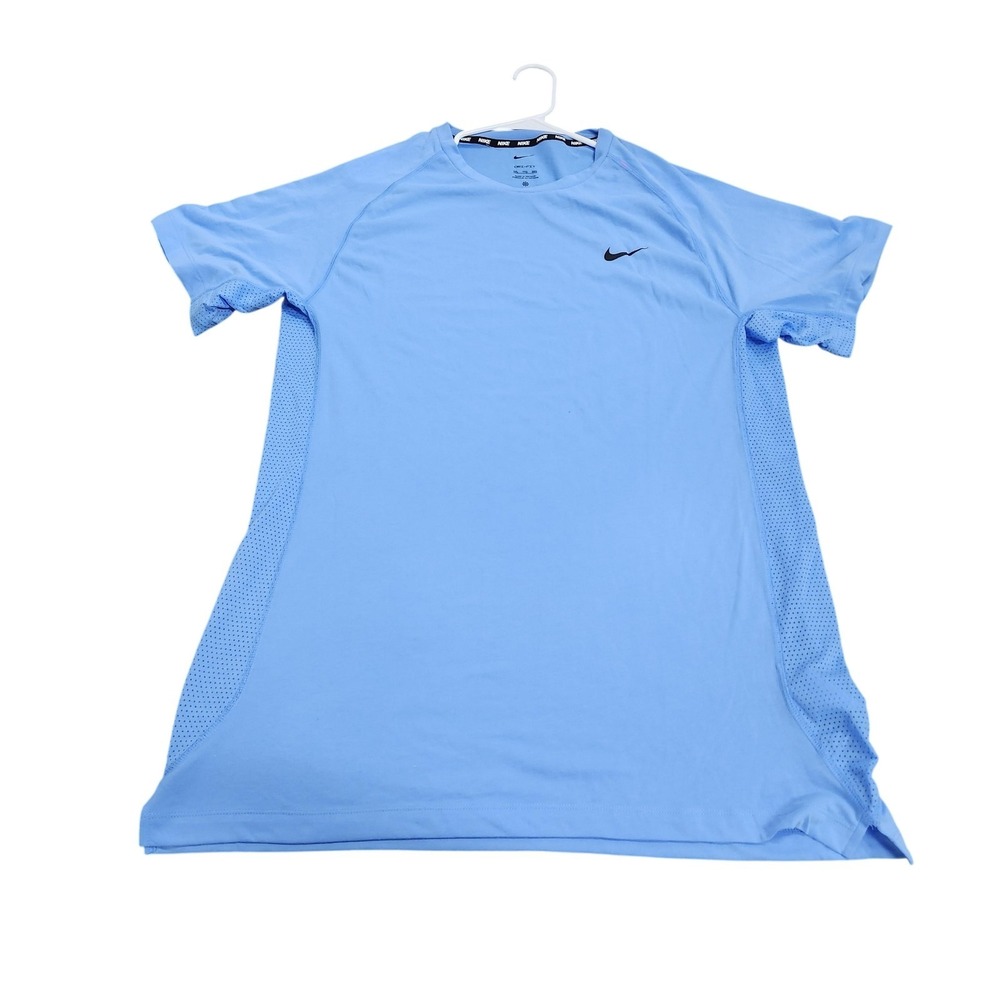 Nike Dri-FIT Shirt Mens 2XL Blue Short Sleeve Slim Fit Athletic Training Tee